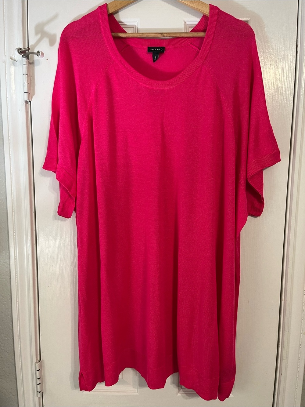 torrid Bright Hot Pink Scoop Neck Tunic